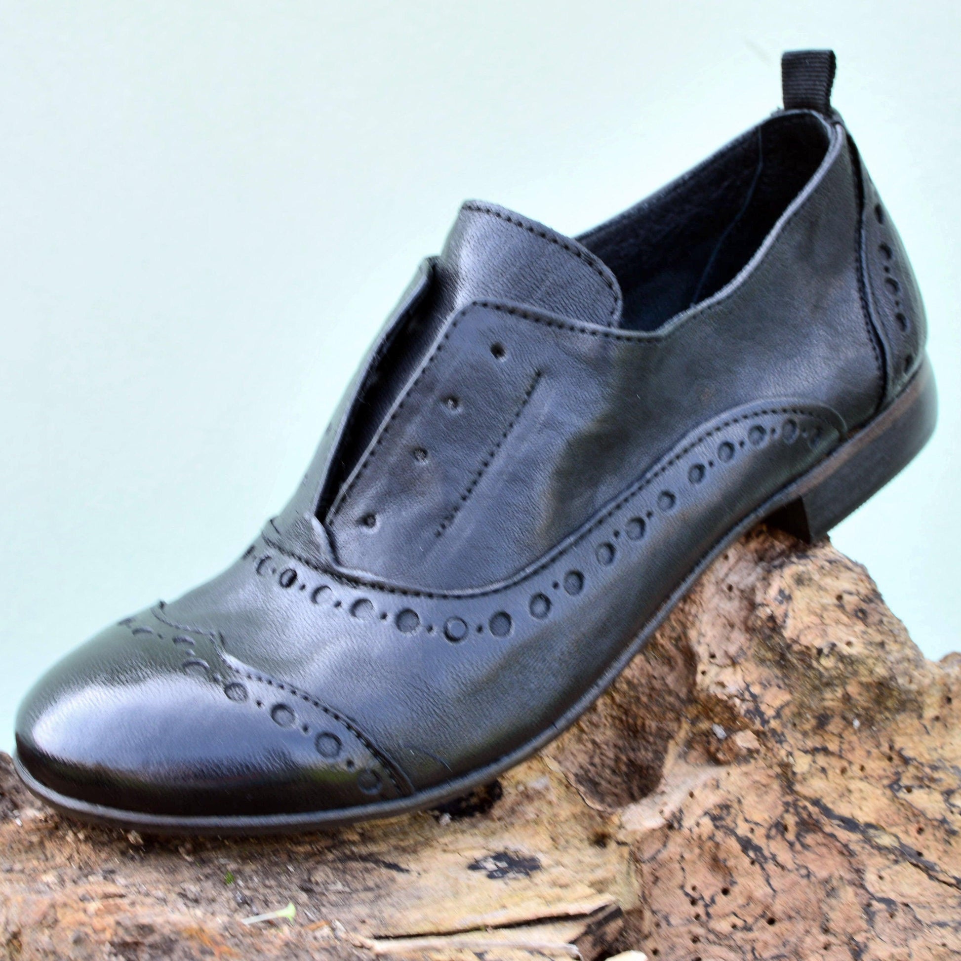GIUSY 070 - Texas Leather SHOES BLACK - History541