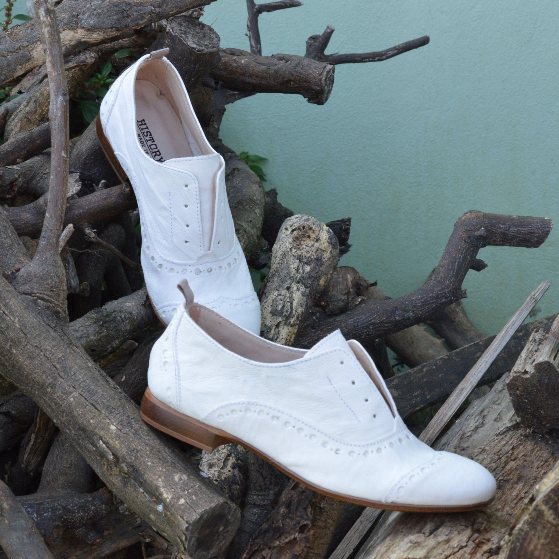 GIUSY 070 - Texas Leather SHOES OPTIC WHITE - History541