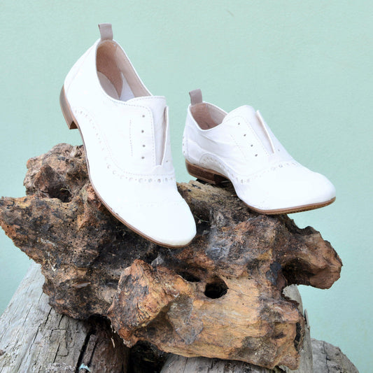 GIUSY 070 - Texas Leather SHOES OPTIC WHITE - History541