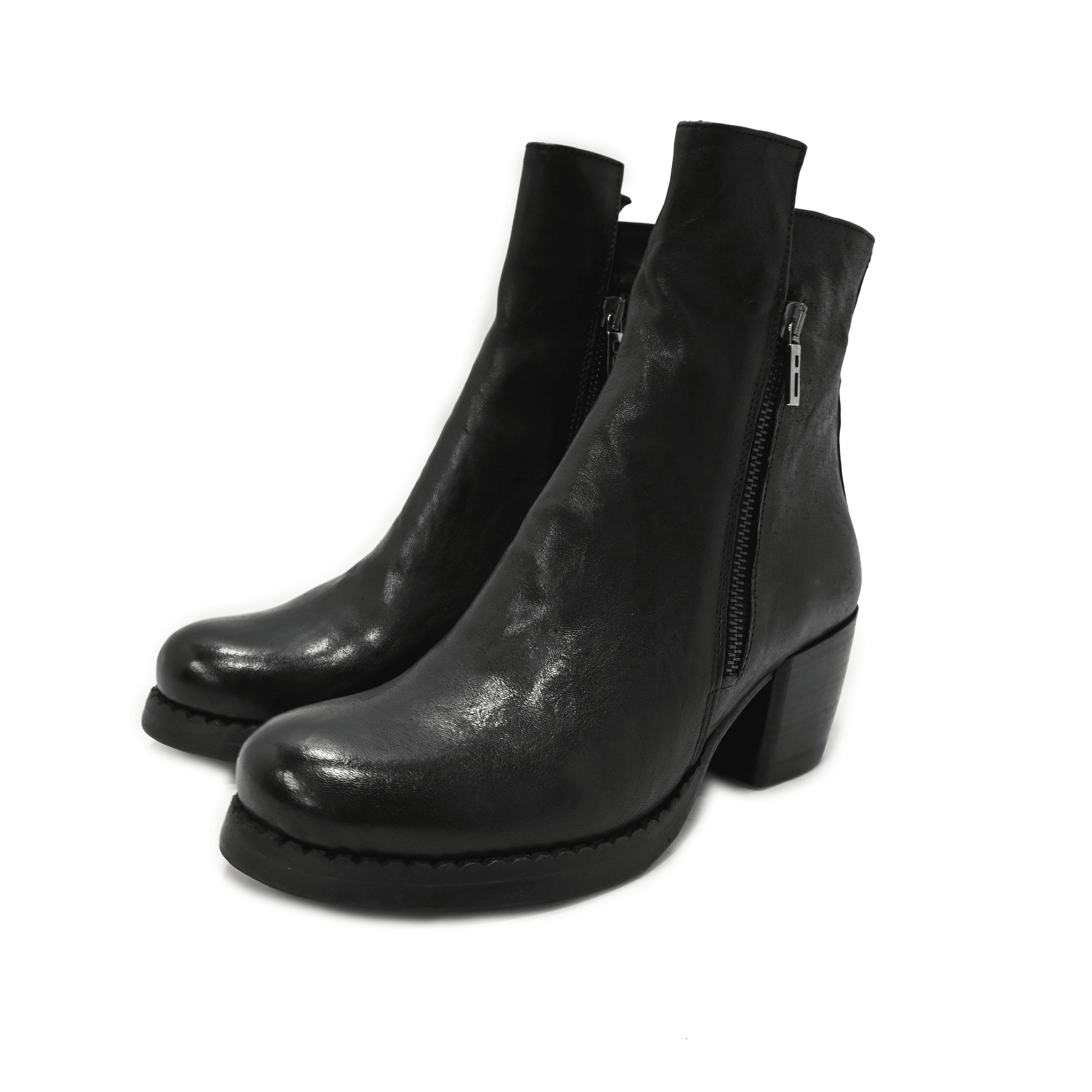 ROBERTA 01- Modern Boots MID TEXAS BLACK - History541