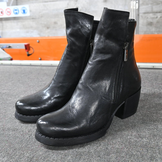 ROBERTA 01- Modern Boots MID TEXAS BLACK - History541