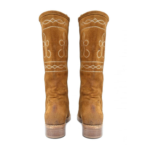 ALEX 02 EMBROIDERED - Horse Boots Mid Suede BRIAR - History541
