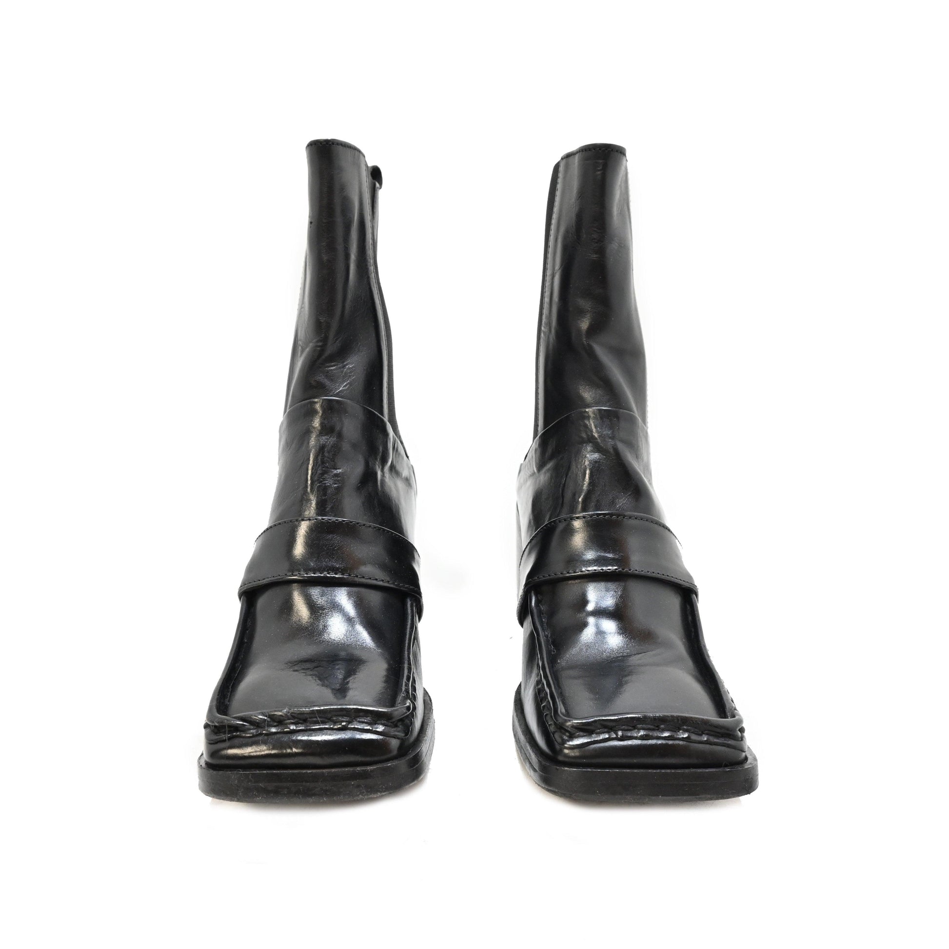 SQUARE 03 - woman ankle-boots leather BLACK - History541