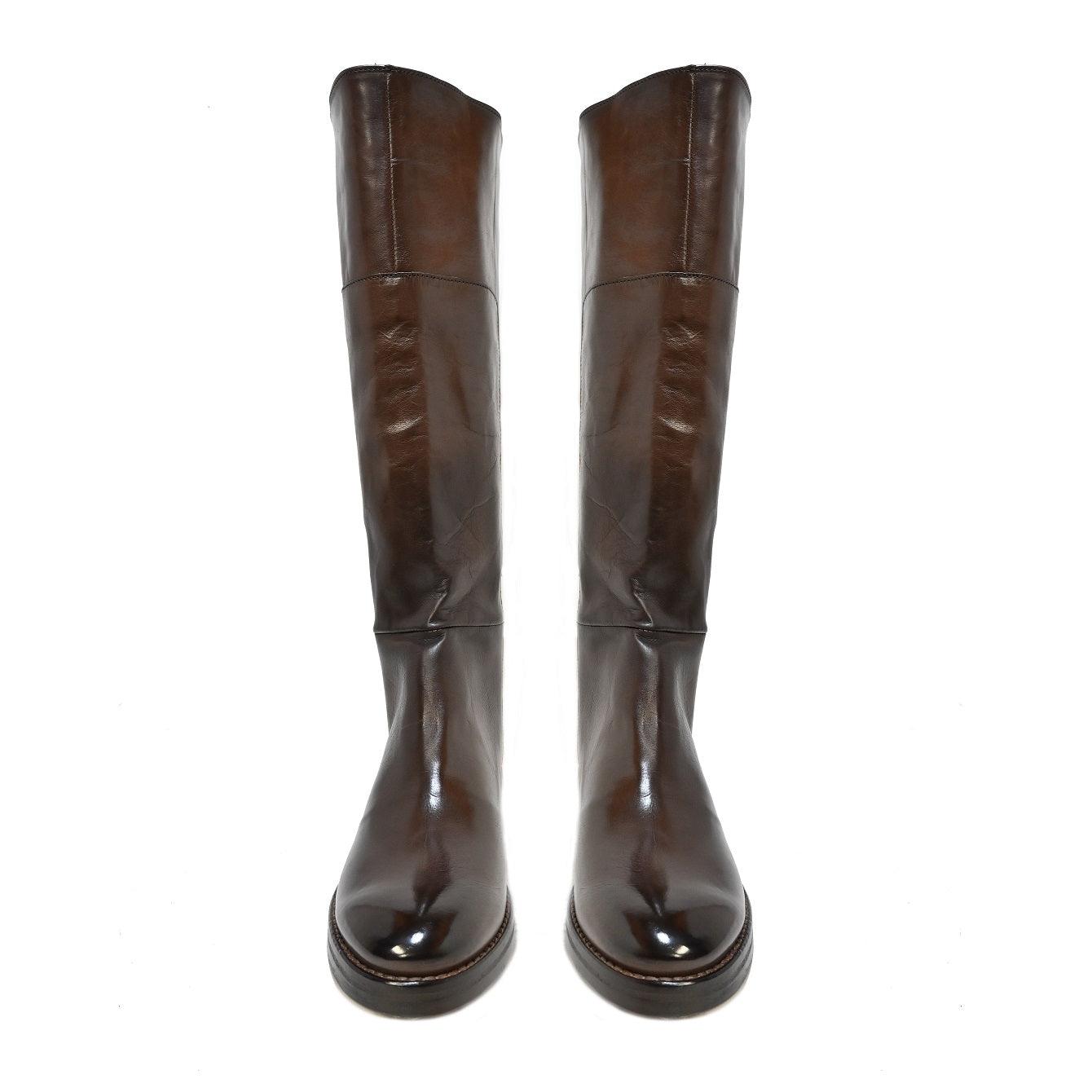 ALEX 01 - Contemporary Horse Boots Leather MOKA - History541