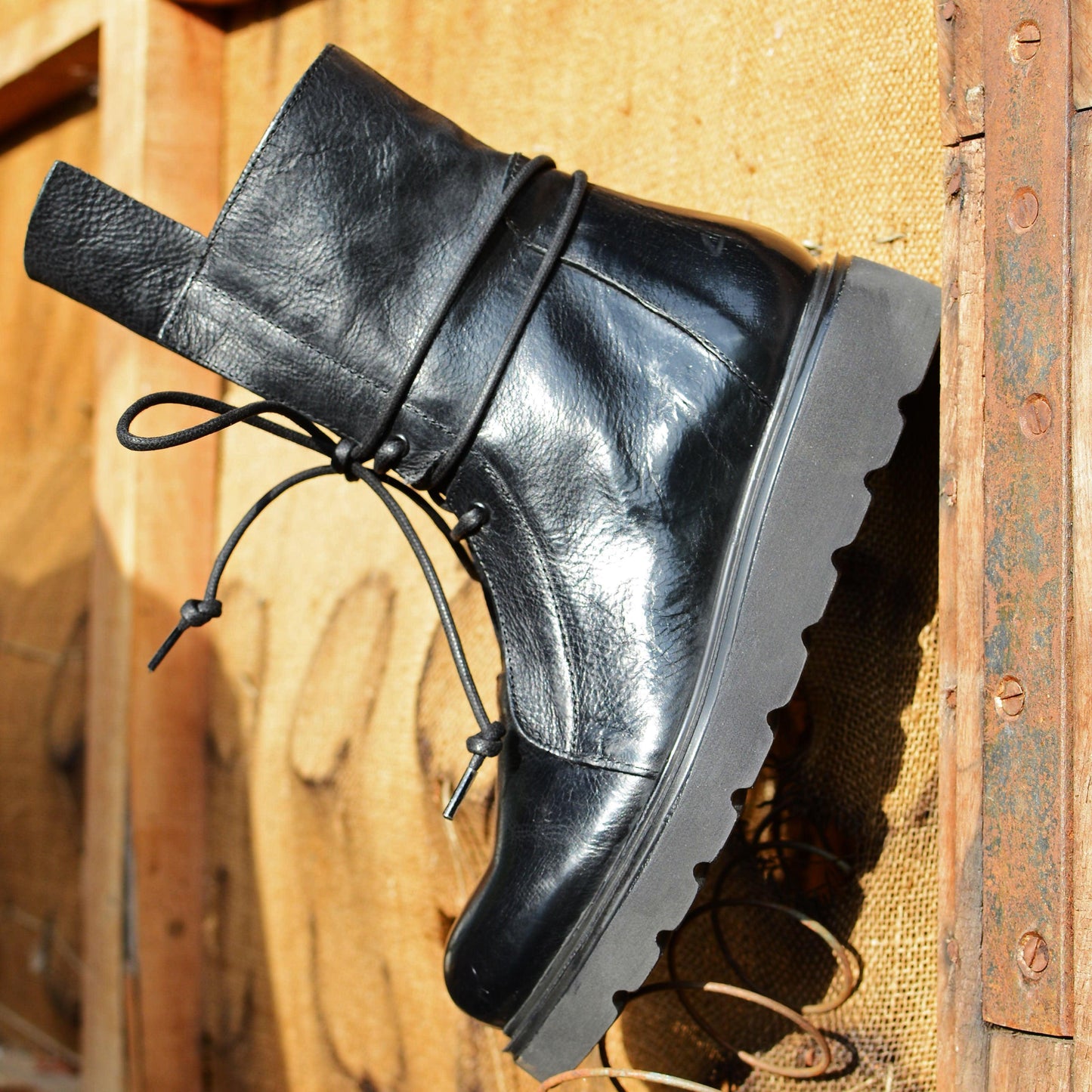 RICH 04 - amphibian ankle boots leather BLACK - History541