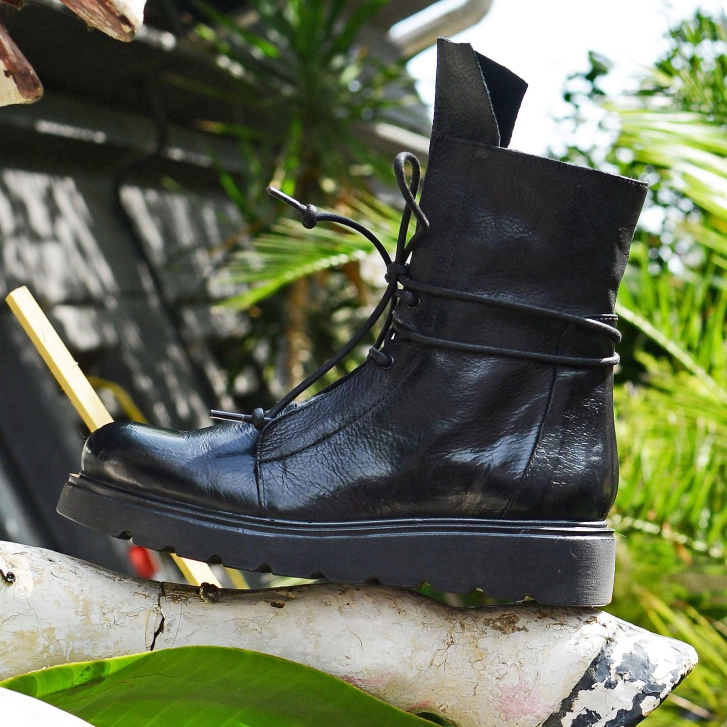RICH 04 - amphibian ankle boots leather BLACK - History541
