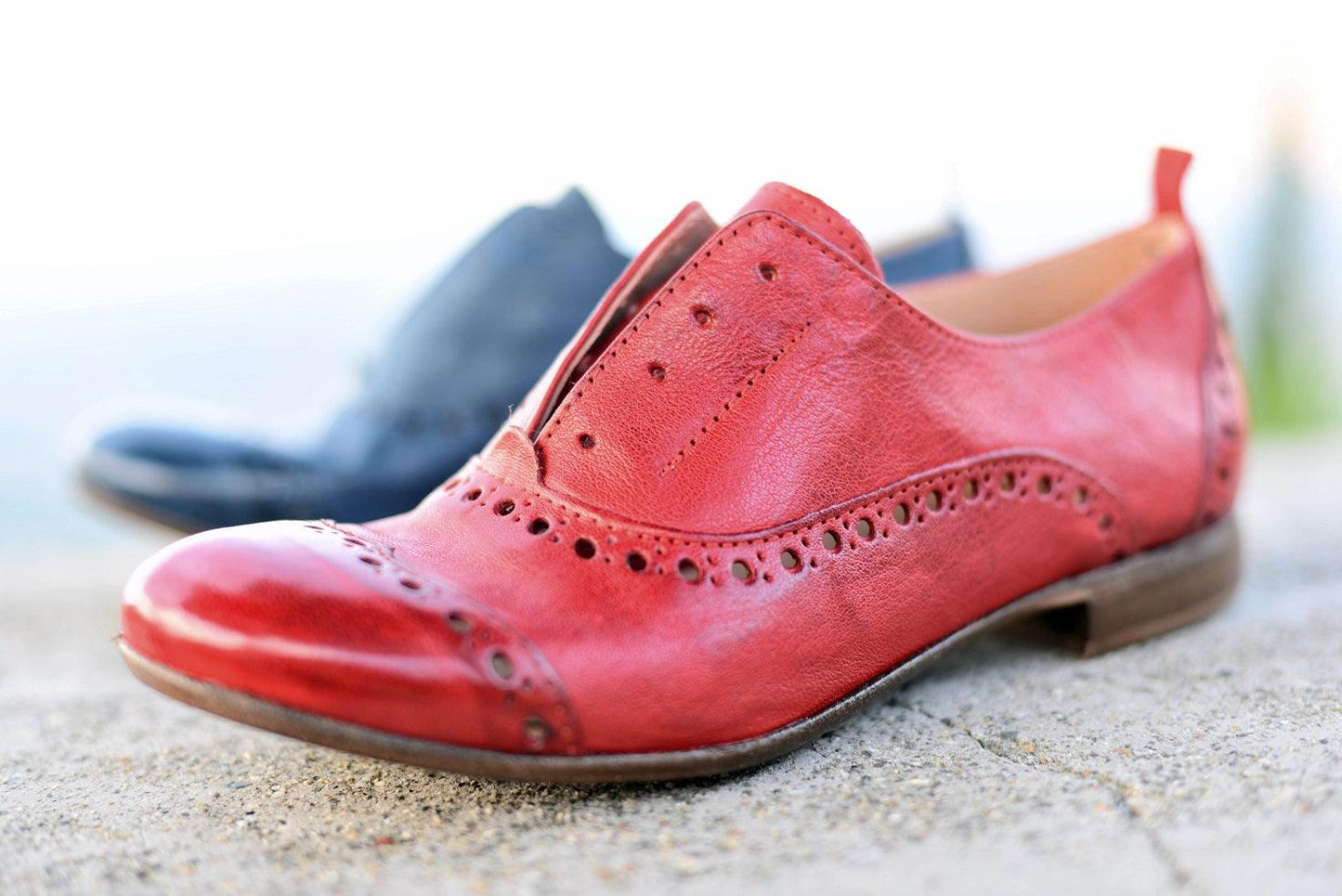 GIUSY 070 - Texas Leather SHOES RED CURRANT - History541